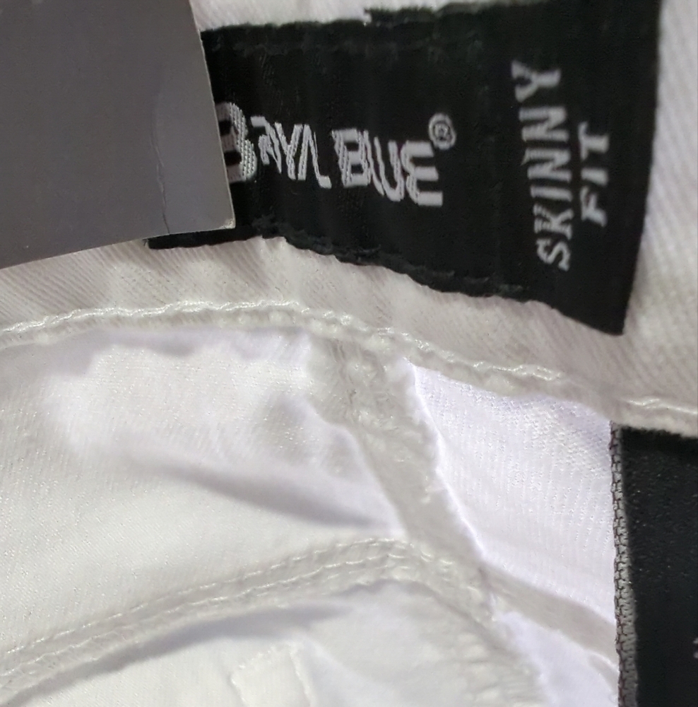 Women's Skinny Fit Ankle Denim Jeans White 28x30 New With Tags SB Royal - Picture 6 of 11